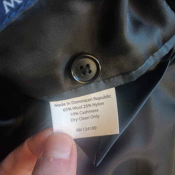 Hathaway Platinum Mens Wool Cashmere Overcoat 42S Black Dressy Classic Old Money - Picture 11 of 14